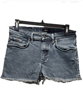 BOSS by Hugo Boss Dark Denim Cut-off Raw Hem Shorts Size 30